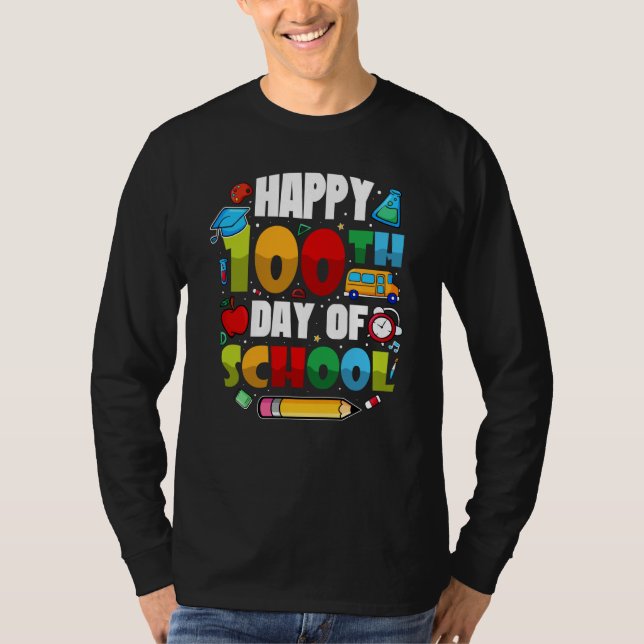 Students 100 Days Of School Teachers 2023 Boys And T Shirt (Framsida)