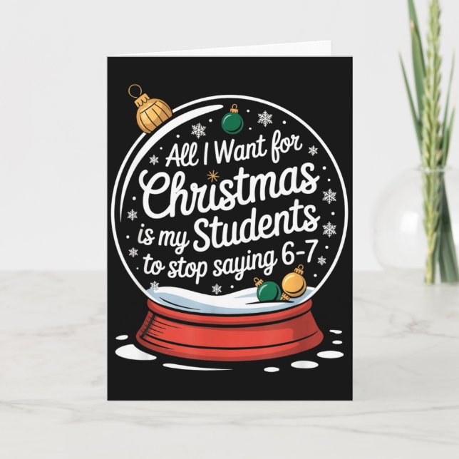 Students Saying 6-7 67 Six Seven Funny Teacher Chr Kort (Framsida)