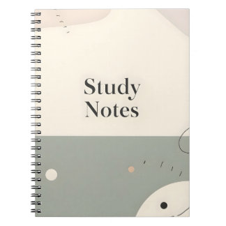 Studentstudie anteckningsbok Minimalistisk Estetis
