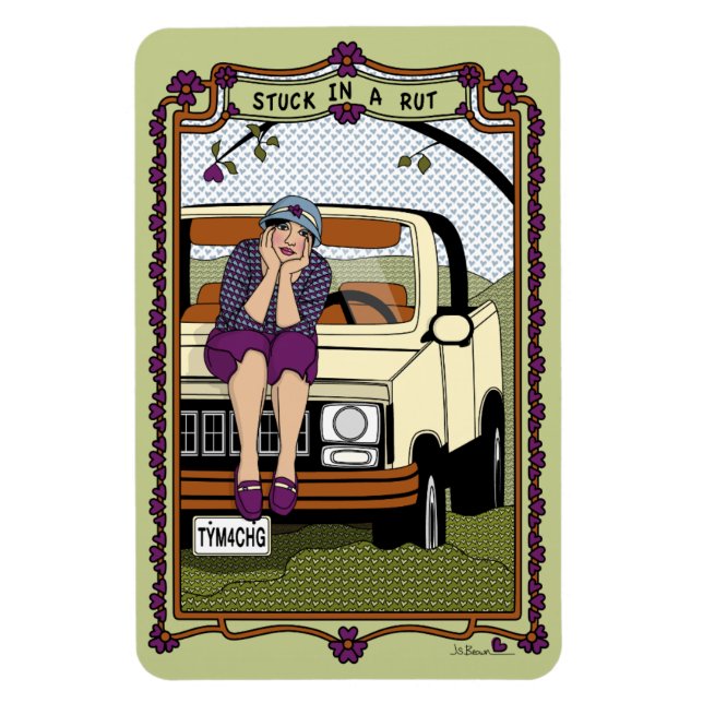 Studera i en Rut_A_4x6-kylskåp Magnet (Vertikal)