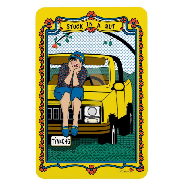 Studera i en Rut_B_4x6-kylskåp Magnet (Vertikal)