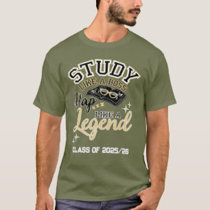 Studera som en Chef, Nap som en legend, akademisk T Shirt