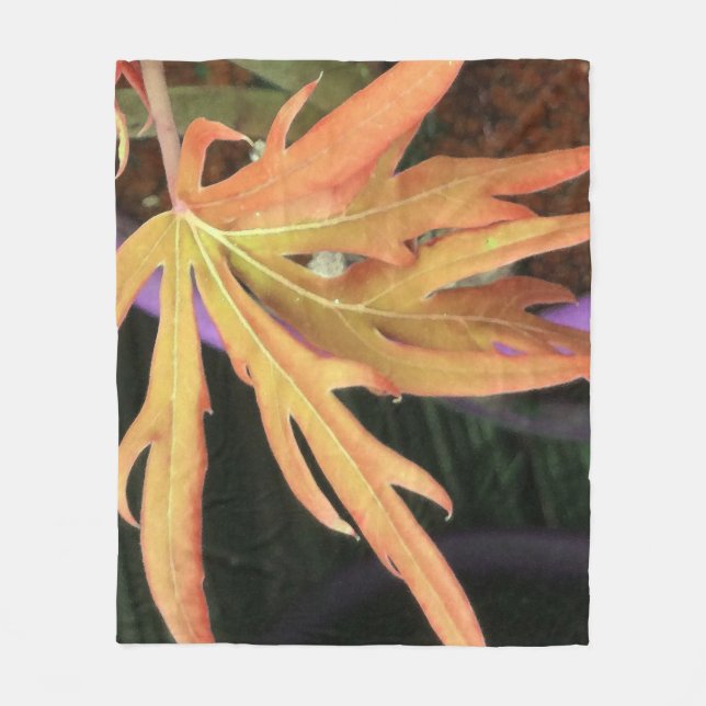 Studie 2 i löv fleecefilt (Framsidan)