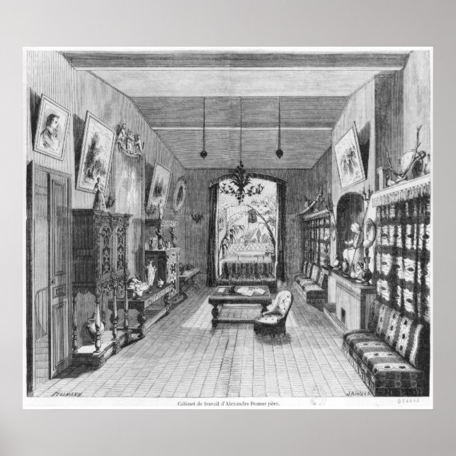 Studie av Alexandre Dumas Pere Poster (Framsidan)
