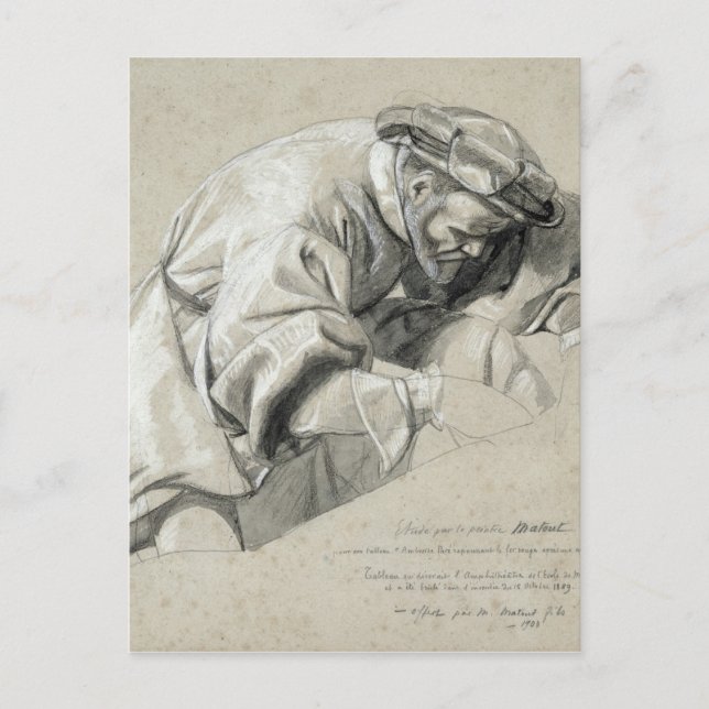 Studie av Ambroise Pare Vykort (Framsida)