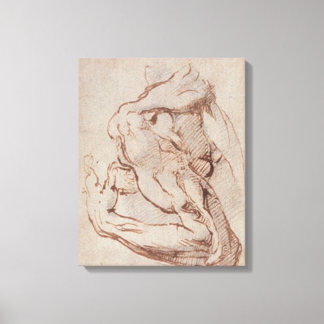 Studie av Arm Inv.1859/5/14/819 Canvastryck (Framsida)
