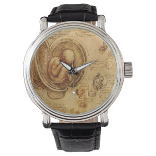 Studie av bebisfoster av Leonardo Da Vinci Armbandsur