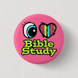 Studie av Bible Öga Heart I Kärlek Knapp
