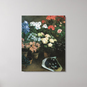 Studie av blommor av Frederic Bazille, Vintage Art Canvastryck