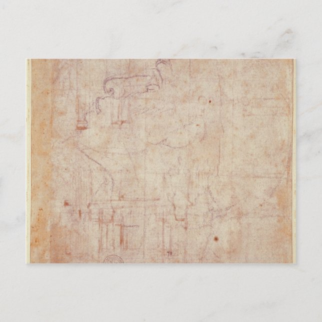 Studie av en chef, 1525-26 vykort (Framsida)