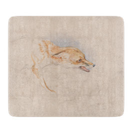 Studie av en Crouching Fox (av John Frederick Lewi