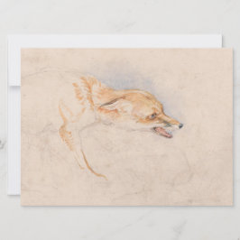Studie av en Crouching Fox (av John Frederick Lewi Kort