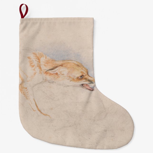 Studie av en Crouching Fox (av John Frederick Lewi Stor Julstrumpa (Framsidan)