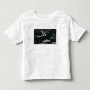 Studie av en fördunklad månbelyst himmel (svarte t shirt