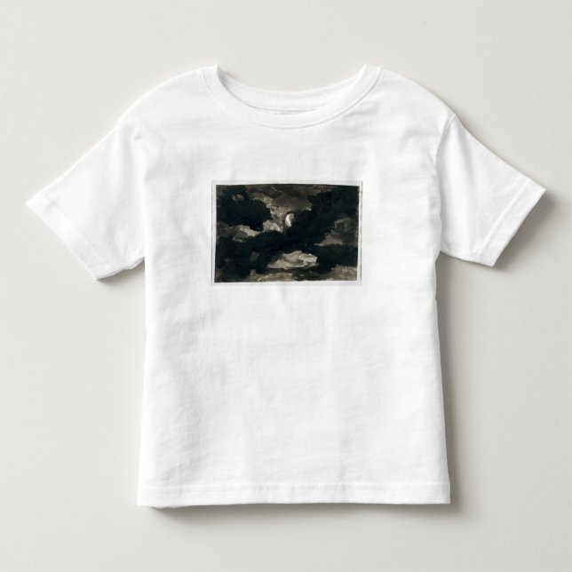 Studie av en fördunklad månbelyst himmel (svarten t shirt (Framsida)