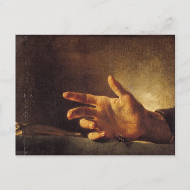 Studie av en hand vykort (Framsida)