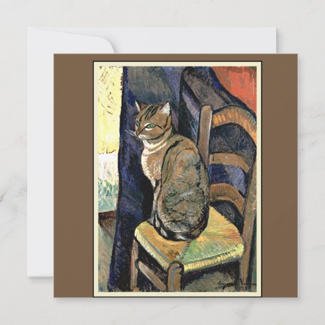 Studie av en katt av Suzanne Valadon (Framsida)