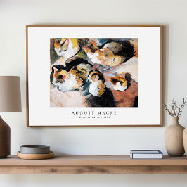 Studie av en katt | Katzenstudien (1909) August Ma Poster