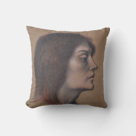 Studie av en kvinnlig chef (av Evelyn De Morgan) Kudde