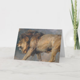 Studie av en Lejon (av Edwin Henry Landseer) Kort