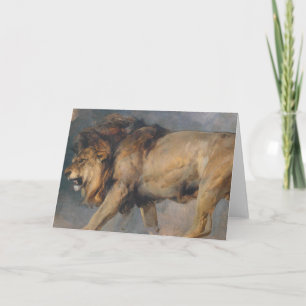 Studie av en Lejon (av Edwin Henry Landseer) Kort