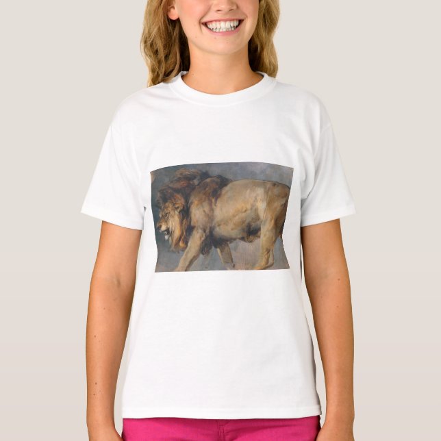 Studie av en Lejon (av Edwin Henry Landseer) T Shirt (Framsida)