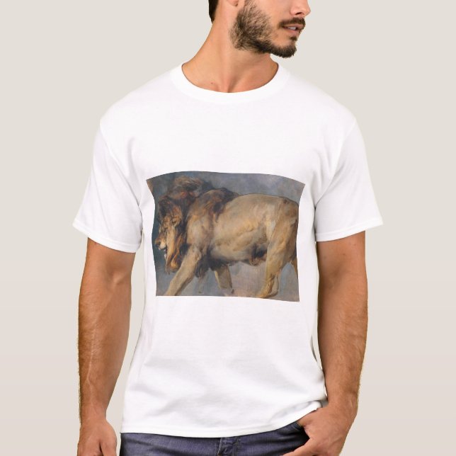 Studie av en Lejon (av Edwin Henry Landseer) T Shirt (Framsida)