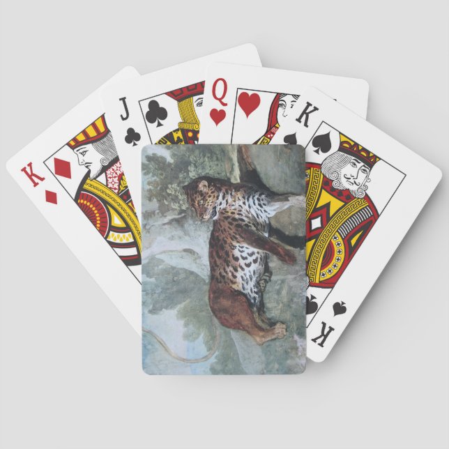 Studie av en leopard (av Jean-Baptiste Oudry) Casinokort (Baksidan)