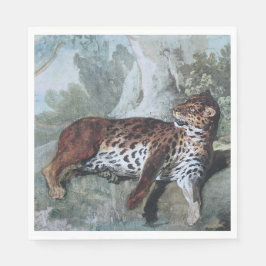 Studie av en leopard (av Jean-Baptiste Oudry) Pappersservett