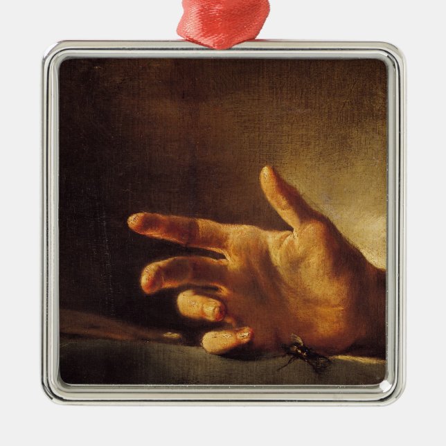 Studie av en räcka julgransprydnad metall (Framsidan)