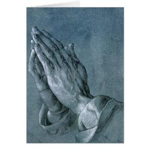 Studie av ett Apostles Händer av Albrecht Durer Ca Hälsningskort