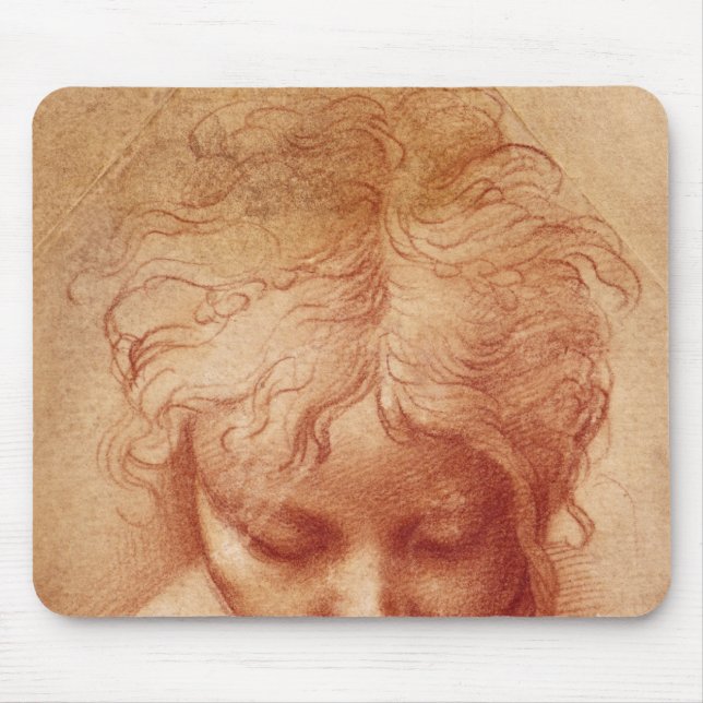 Studie av ett huvud musmatta (Framsidan)