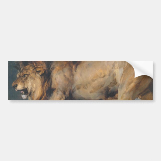 Studie av ett lejon (av Edwin Henry Landseer) Bildekal (Framsidan)