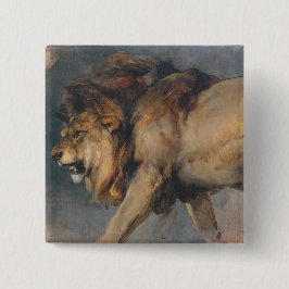 Studie av ett lejon (av Edwin Henry Landseer) Knapp