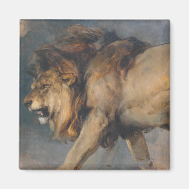 Studie av ett lejon (av Edwin Henry Landseer) Magnet