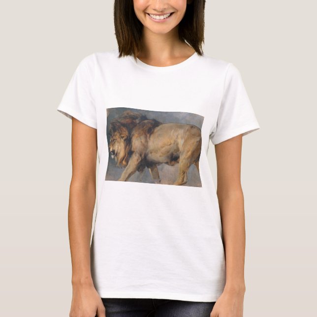 Studie av ett lejon (av Edwin Henry Landseer) T Shirt (Framsida)
