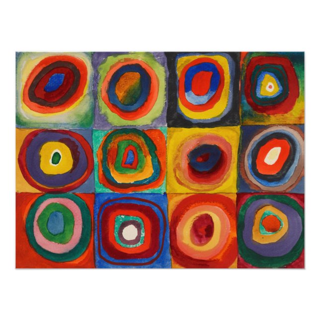 Studie av färg av Wassily Kandinsky Fototryck (Framsidan)