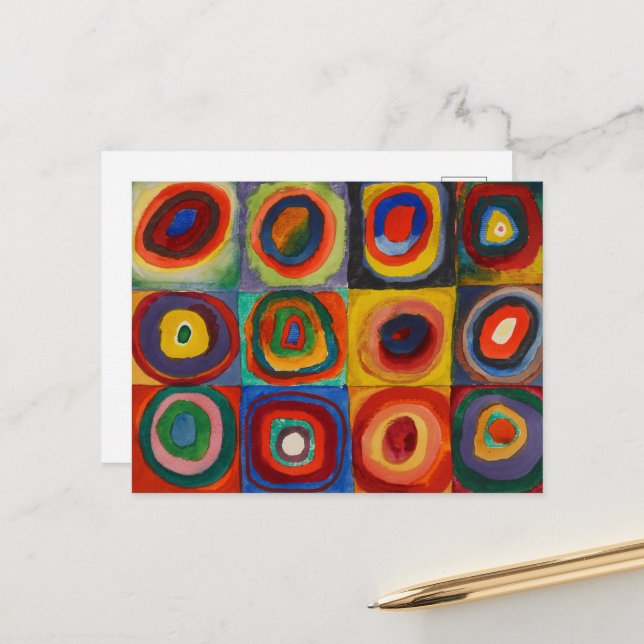 Studie av färg av Wassily Kandinsky Helg Vykort (Fram/Back In Situ)