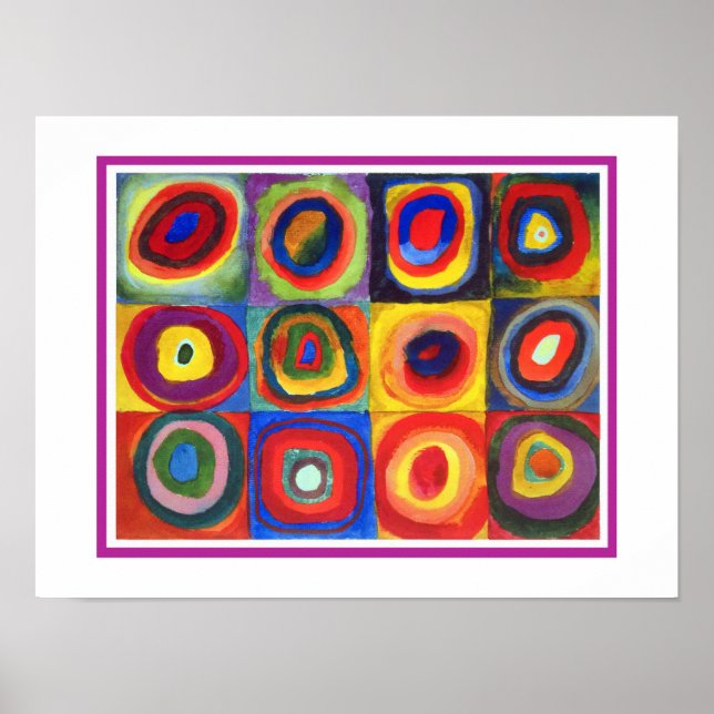 Studie av färg av Wassily Kandinsky Poster (Framsidan)