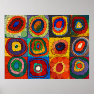 Studie av färg, oändliga punkter av Wassily Kandin Poster