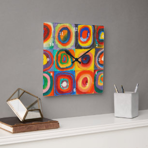 Studie av färg   Wassily Kandinsky Fyrkantig Klocka