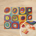 Studie av färg | Wassily Kandinsky Pussel<br><div class="desc">Konstmålning med titeln Färg Study,  Squares with Concentric Circles (1913) av den ryska konstnären Wassily Kandinsky. Originalteckningar är en färgstudie av abstrakten som gjorts med vattenfärg,  gouache och krita på papper. 

Använda verktygen för att lägga till anpassningsbar eller anpassa bilden.</div>