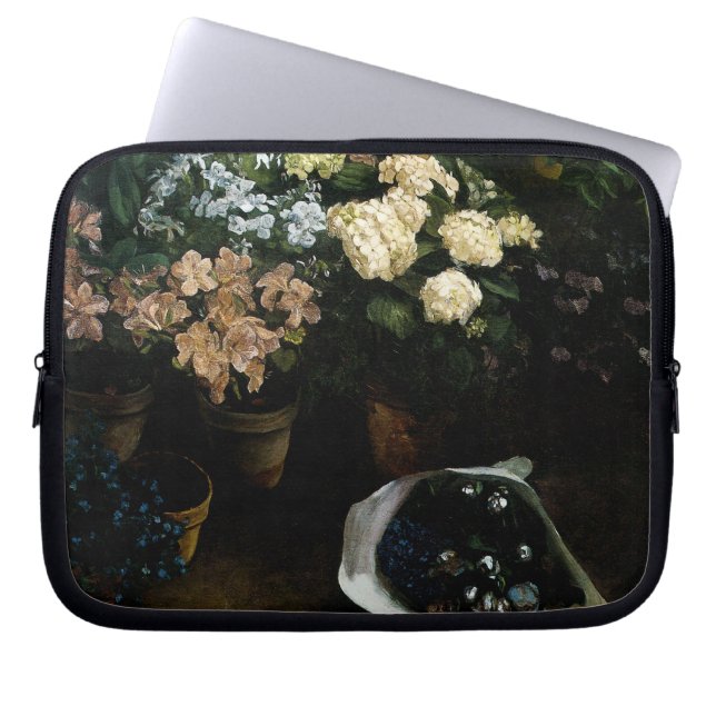 Studie av Flowers by Frederic Bazille Laptop Sleeve (Framsidan)