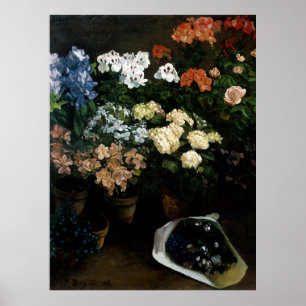 Studie av Flowers by Frederic Bazille Poster