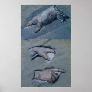 Studie av Händer från en man Poster