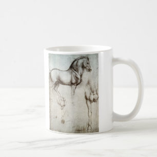 Studie av hästar - Leonardo Da Vinci Kaffemugg