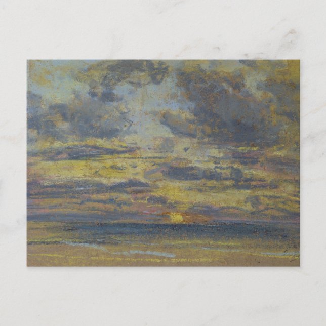 Studie av Himlar med Setting Sol, c.1862-70 Vykort (Framsida)