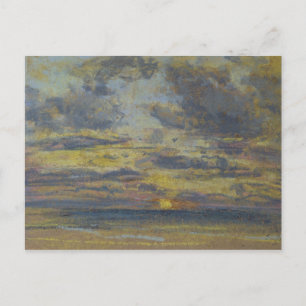 Studie av Himlar med Setting Sol, c.1862-70 Vykort