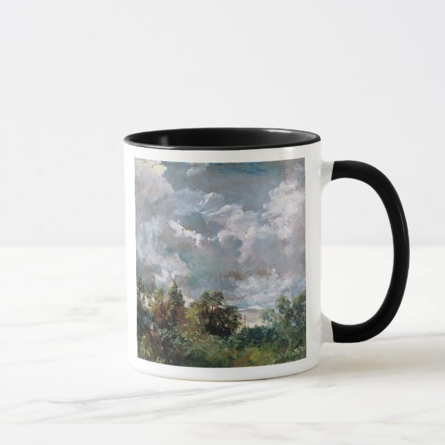 Studie av himmel och träd (olja på kanfas) mugg (Höger)