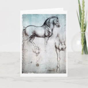 Studie av Horse, Leonardo da Vinci Kort